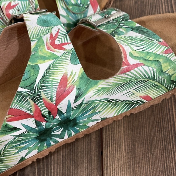🌟2x Host Pick🌟Tropical Double Strap Footbed Sandals - Picture 5 of 5